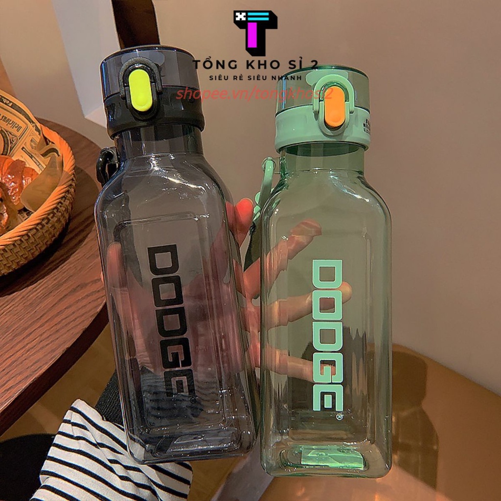 Bình nước nhựa cao cấp ống hút dễ thương dung tích hút dung tích lớn 700ml