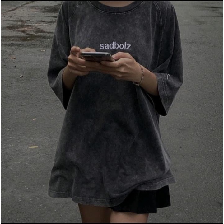 Áo Phông Nam - Áo Thun Nam Nữ Cổ Tròn Loang SADBoy Chất vải  Cotton 100% Thoáng Mát - MÃ SAZBOY