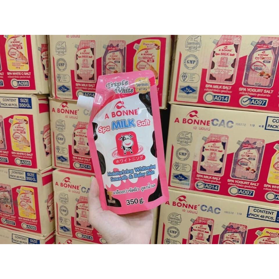 Muối tắm sữa bò tẩy tế bào chết A Bonne Spa Milk Salt 350g Thái Lan Siêu Rẻ