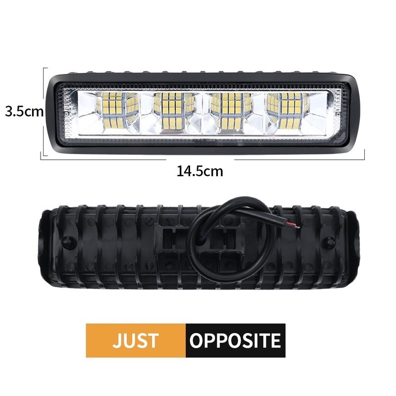 1 Thanh Đèn LED 72W 12V-60V 4x4 24 Bóng Cho Xe Hơi