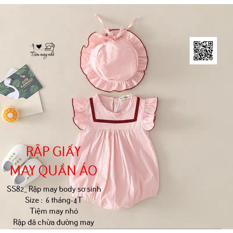 SS92_Rập giấy may body cánh tiên sơ sinh