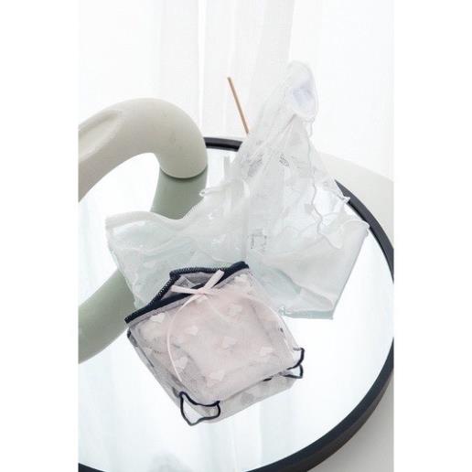 Quần Lót Ren Sexy Viền Màu Phối Họa Tiết Trái Tim Gợi Cảm Quyến Rũ H006 - LADY