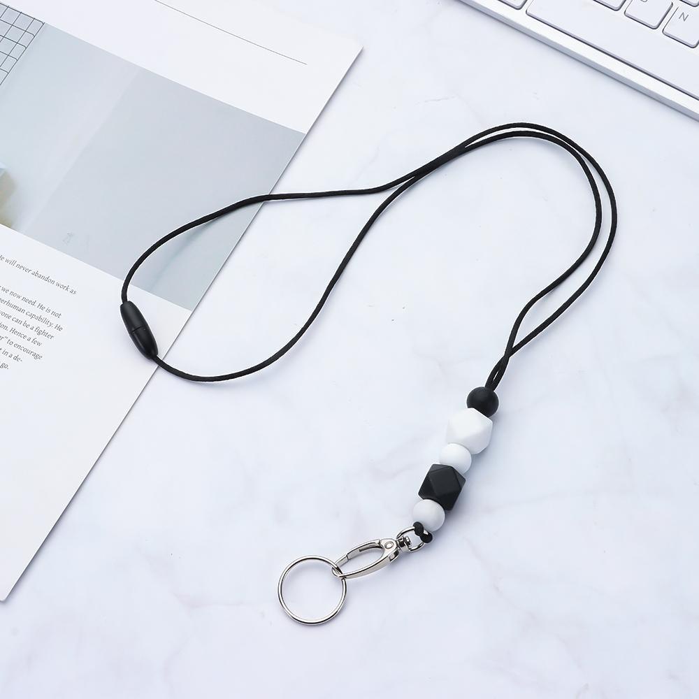 Dây Đeo Cổ Xỏ Hạt Silicone Bền Bỉ Cho Giáo Viên / Y Tá / Giáo Viên
