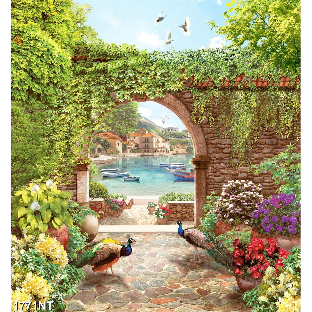 TRANH DÁN TƯỜNG 3D PHONG CẢNH,CẢNH VẬT, CẢNH TRANG TRÍ,THIÊN NHIÊN.