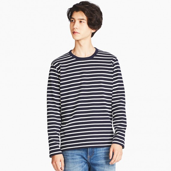 Áo thun nam kẻ ngang Uniqlo
