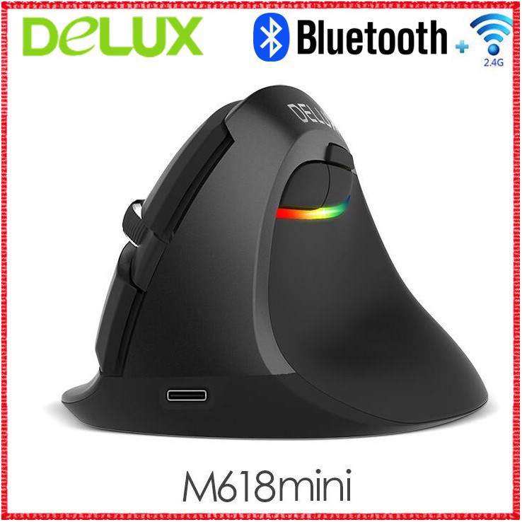 Chuột Máy Tính Không Dây Delux M618 Bluetooth 4.0 + 2.4g 2400dpi