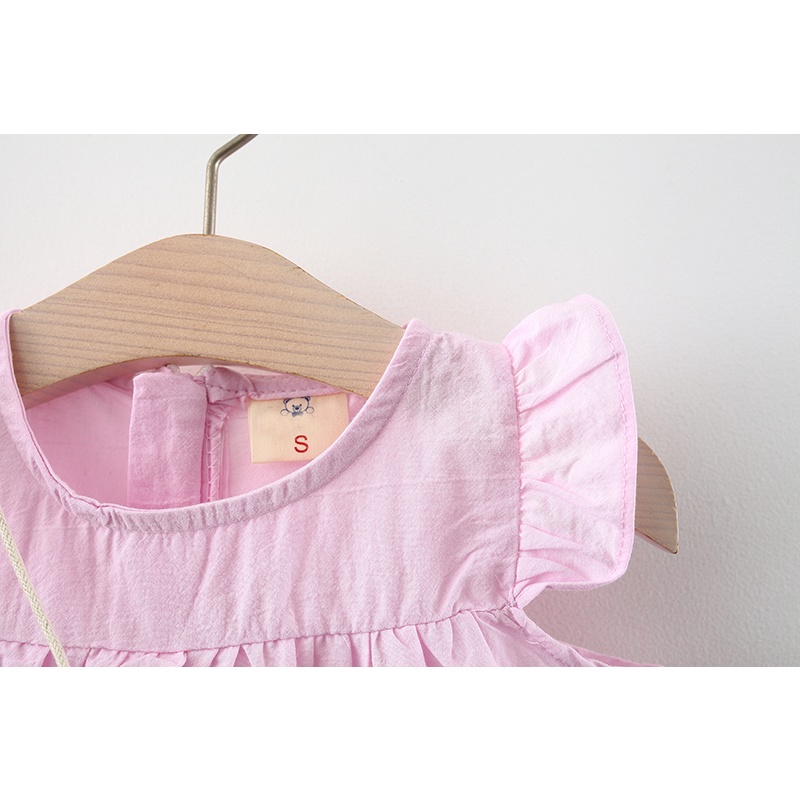 Đầm sát nách dáng xòe họa tiết dưa hấu dễ thương thời trang mùa hè cho bé gái 9 tháng - 3 tuổi