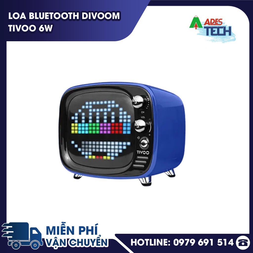 Loa Bluetooth Divoom Tivoo 6W - Bảo Hành Chính Hãng - Loa Không Dây, Hình Dáng Ti Vi Cổ