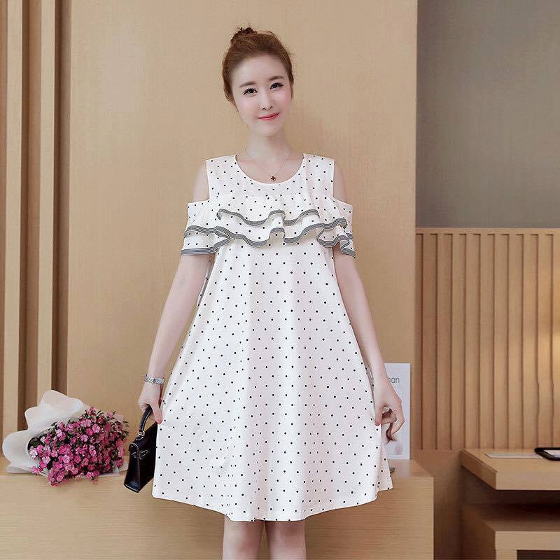 VÁY BẦU, ĐẦM BẦU THỜI TRANG CHẤM BI TTS 12