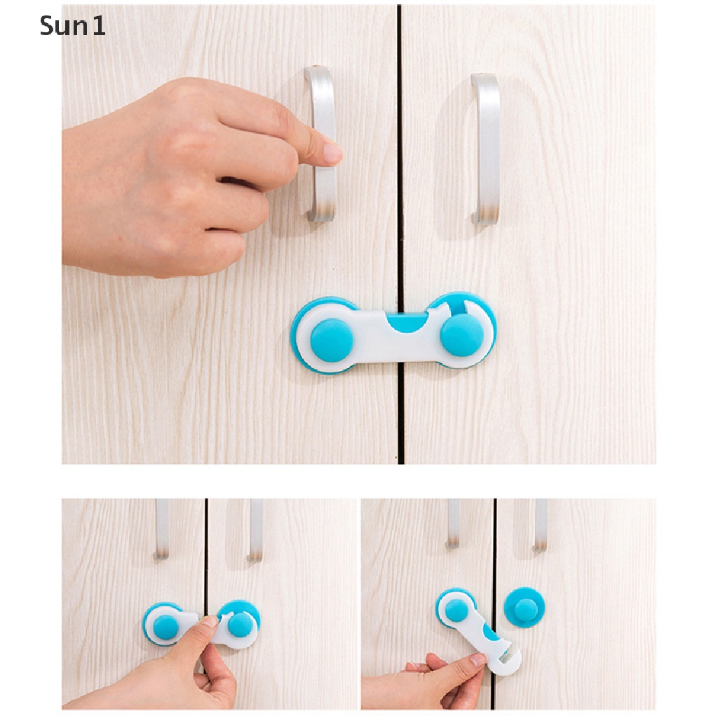 Khóa Cửa Tủ Lạnh / Ngăn Kéo Bằng Nhựa An Toàn Cho Bé Sun1