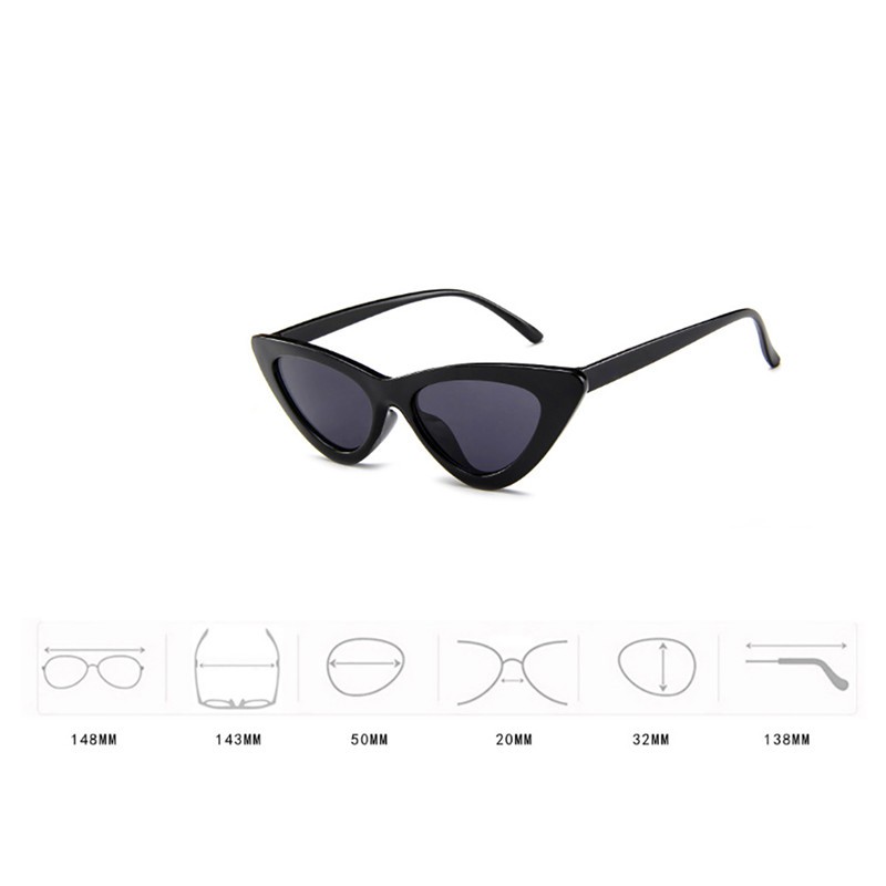 Kính mát hiệu Sunglasses mắt mèo phong cách Retro cho nữ