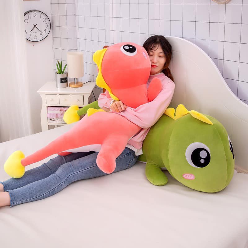 Gấu Bông Khủng Long Xanh Hot Hit Siêu To Khổng Lồ 1M8 Vải Nhung Cao Cấp 4 Chiều Bông Gòn 100% - Yuta Home