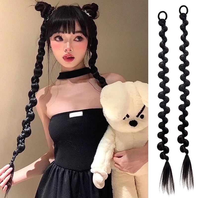 Đuôi tóc giả tết bím dài 70cm ❤️ giá 1 cái