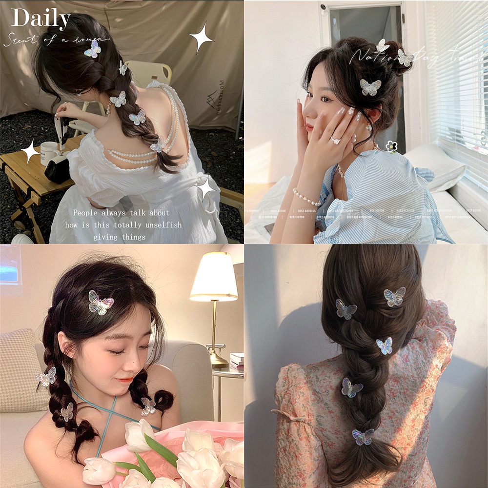 Set 5 Kẹp Tóc Hình Dáng Đa Dạng Phong Cách Hàn Quốc