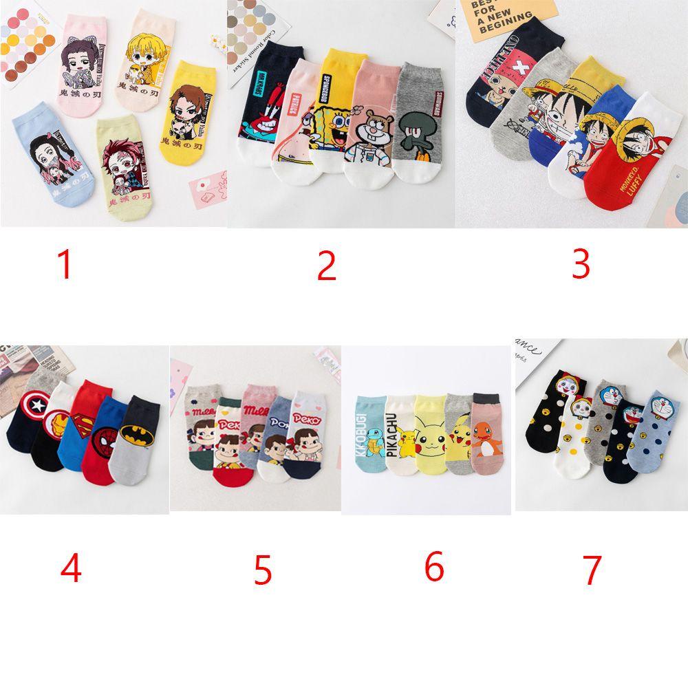 Vớ Cotton Họa Tiết Hoạt Hình Anime Nhật Bản