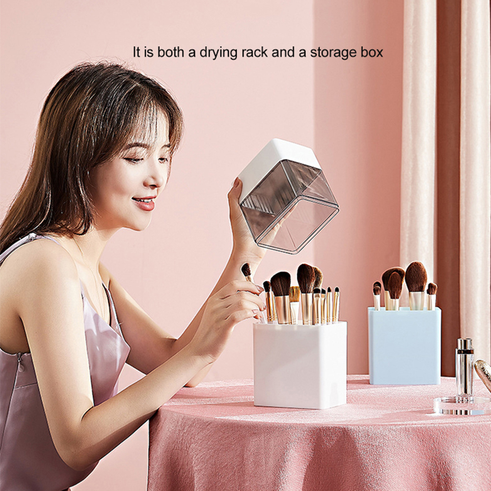 [Hàng mới về] Hộp Đựng Cọ Trang Điểm 2 Trong 1 Đa Năng Tiện Dụng