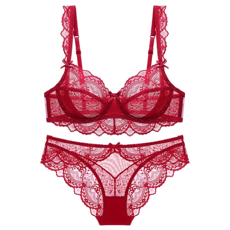 Bộ Đồ Lót Ren Có Gọng Không Mút Bigsize Cup D 32D 36D 38D 40D 42D