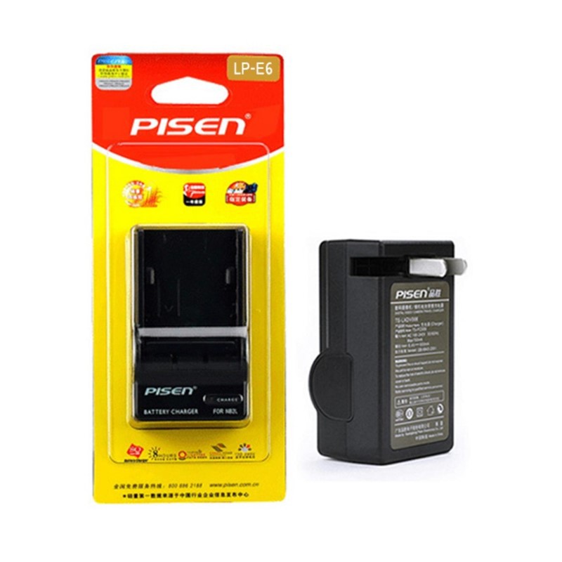 Sạc pin máy ảnh Pisen LP-E6 FOR CANON 5D II, 5D III, 60D, 70D, 6D, 7D, 80D, 5D MARK IV