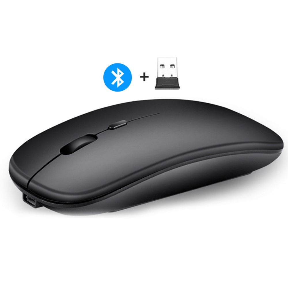 2.4G Wireless Mouse Bluetooth 5.0 Silent Dual Mode Rechargeable Mouse ABS+Metal Ⓡ