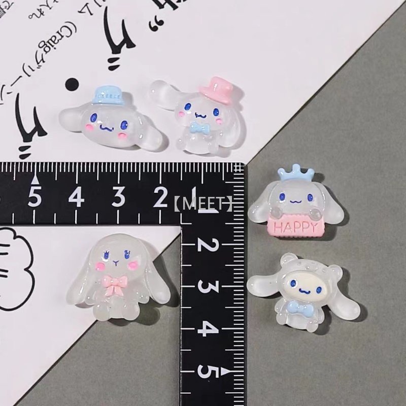 1 Cái / Gói Hạt Nhựa Resin Trong Suốt Hình Chú Chó Tai To Làm Trang Sức Thủ Công DIY