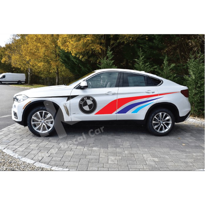 Tem xe BMV X6 phong cách thể thao-decal BMV X6-tem xe ô tô giá rẻ