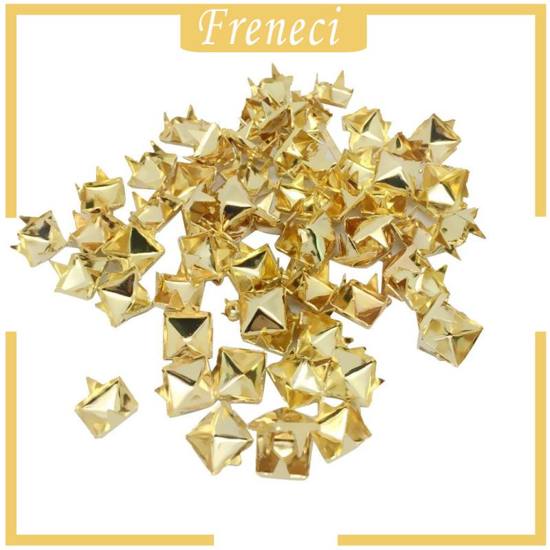 Set 100 Đinh Tán Kim Tự Tháp Màu Bạc Dùng Để Làm Giày Da / Túi Xách DIY