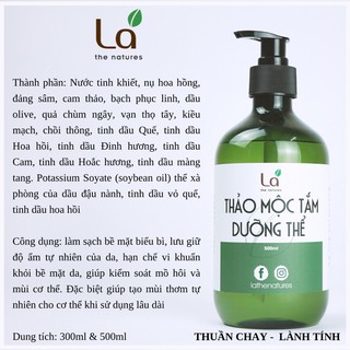 Combo Gội Xả Tắm Thảo Mộc Handmade Size Lớn (500ml)