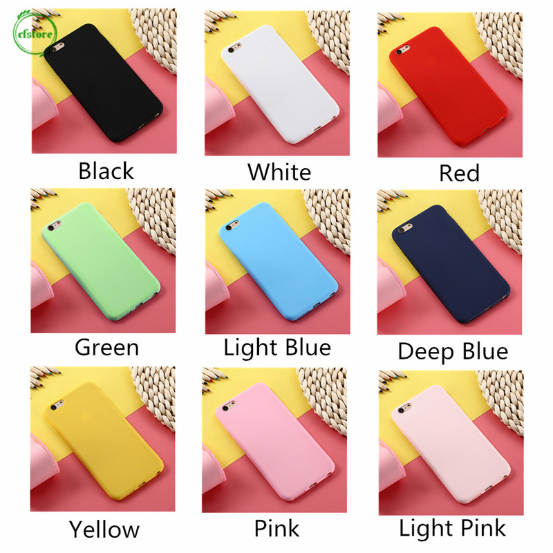 ốp điện thoại Nhựa Dẻo Màu Trơn Thanh Lịch Cho Iphone