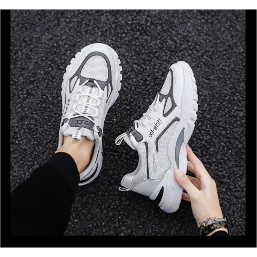 Giày thể thao nam off whitf mẫu mới 2022, Giày sneaker nam tăng chiều cao 5cm
