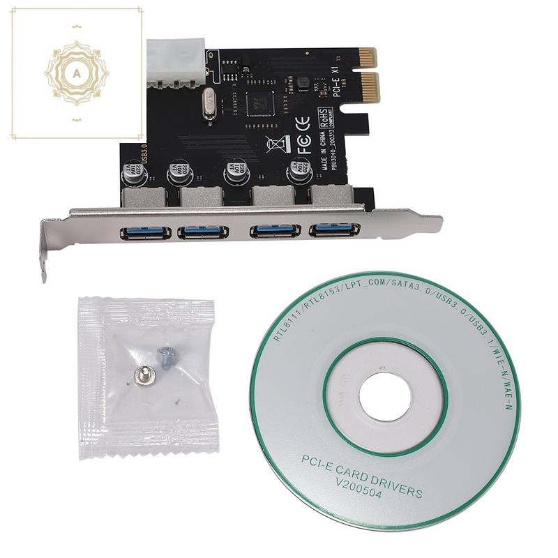 3.0 PCI-E to USB Adapter Card Built-in Desktop Expansion Card 4-Port High-Speed 3.0USB PCIe USB 3.0 Hub Adapter