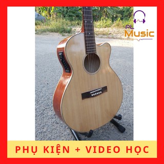 Đàn guitar gắn EQ có kết nối ra loa PL127 - Guitar Acoustic lắp EQ - TẶNG KÈM bao đựng, phụ kiện đàn