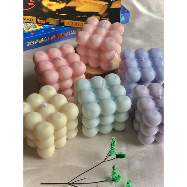 Nến thơm Rubik Handmade trang trí nhà cửa, bàn làm việc, decor phỏng ngủ