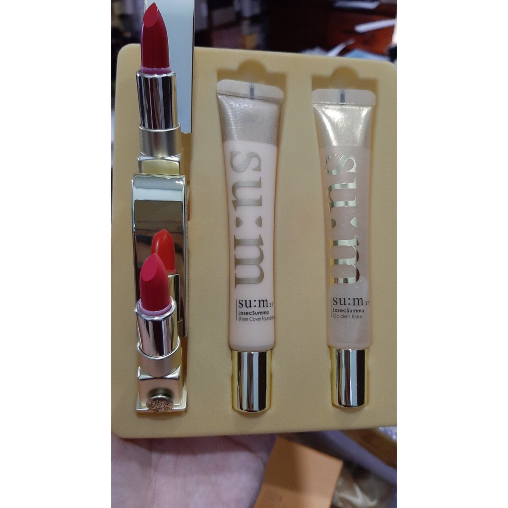 set trang điểm makeup sum vàng losec 24k