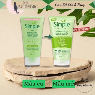 Sữa rửa mặt simple kind to skin mẫu mới 2022