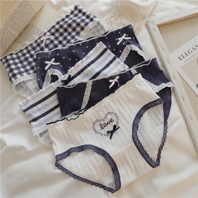 Quần lót nữ cotton cao cấp kháng khuẩn, Quần chíp nữ họa tiết dễ thương đáng yêu LANIXA L396