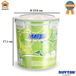 Hộp Nhựa Tròn Đựng Thực Phẩm Duy Tân Matsu 2000ml (Ø 15.8 x 17.1 cm) No.460