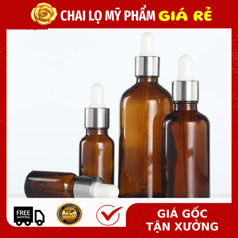 [RẺ VÔ ĐỊCH] [Combo 10sp] Lọ Chiết Serum ❤ Lọ đựng tinh dầu 30ml Dày bóp giọt Khoen Bạc chiết serum , phụ kiện du lịch