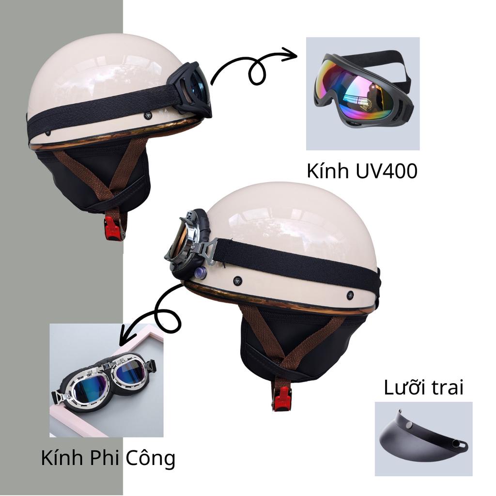 Mũ Bảo Hiểm Nữa Đầu Cho Xe Moto Napoli Haley N04  - Bảo Hành 12 Tháng