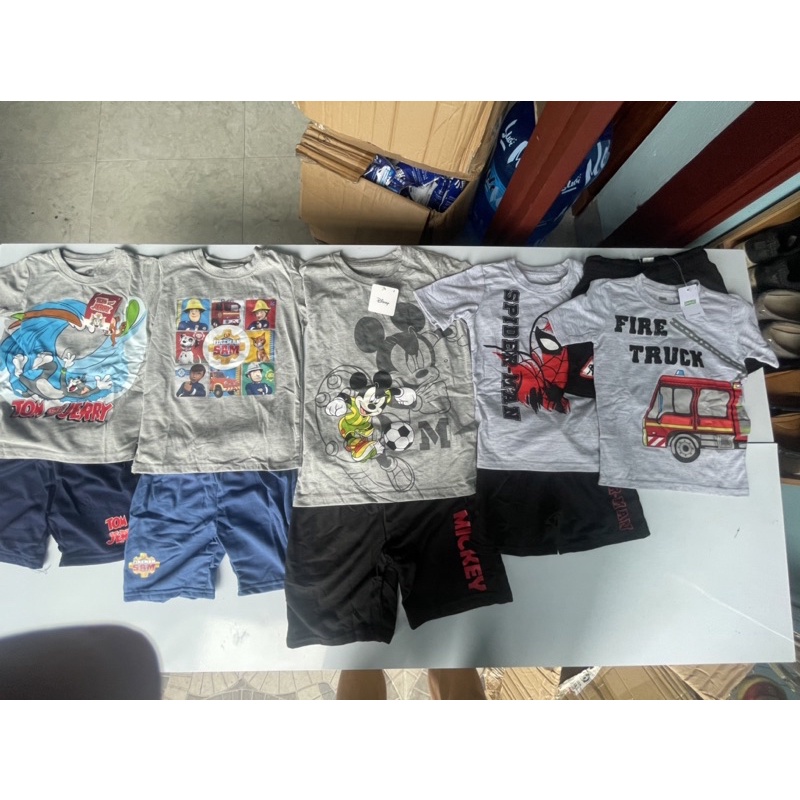 Bộ quần áo cộc tay bé trai DN 🌈 Bộ hè bé trai cotton Delta xuất dư 0622