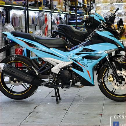 Tem Trùm Exciter 150 MX Xanh Ngọc Decal 3 Lớp Cực Chất - Decal Exciter Mx King Xanh Đen