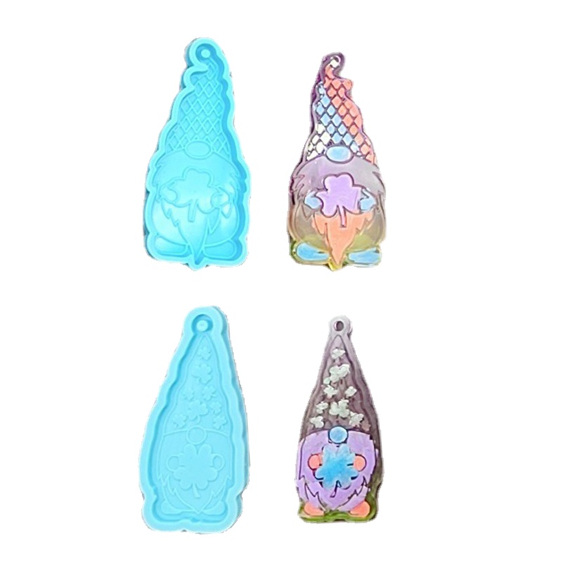 Khuôn Silicone Làm Móc Khóa Resin Hình Hoạt Hình Đáng Yêu DIY