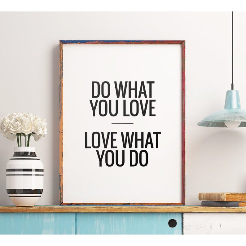 Tranh treo tường | - Typography-Do What You Love Love 152 , tranh canvas giá rẻ