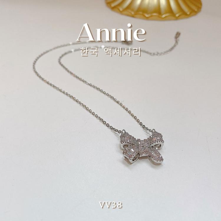 Dây chuyền nơ pha lê cao cấp thanh lịch dành cho nữ ANNIE VV38