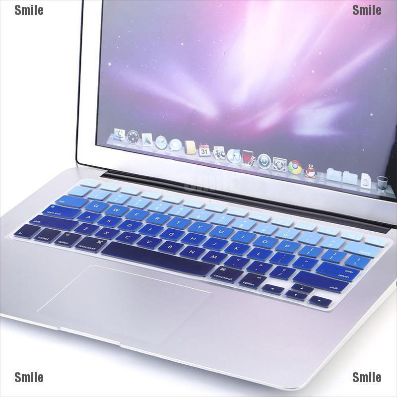 Miếng lót bàn phím silicon đủ màu cầu vồng bảo vệ cho iMac Macbook Pro 13" 15"