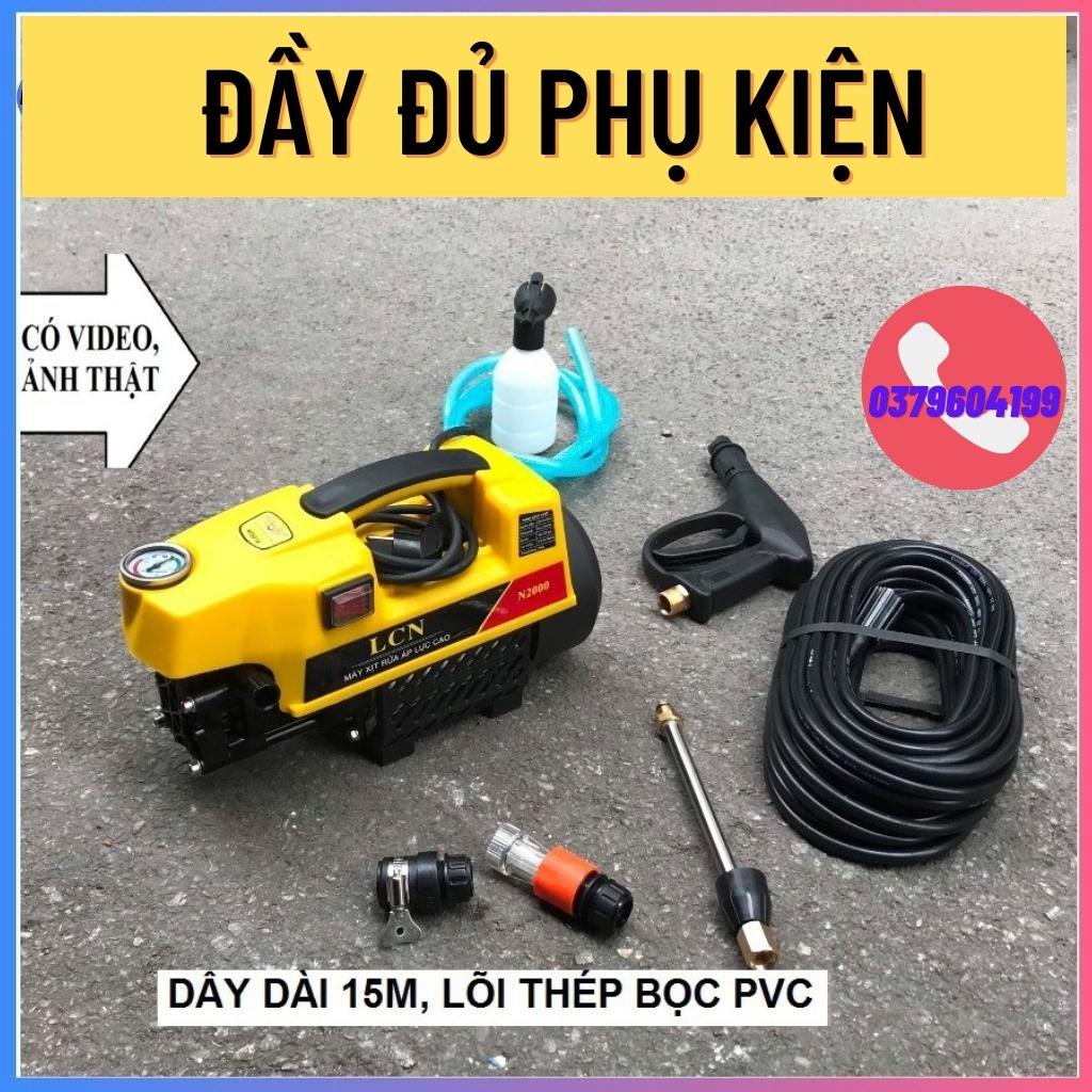 Máy Rửa Xe Áp Lực Cao LCN 2000W,Dây Đồng Hàng Loại 1. Máy Xịt Rửa Xe Chính Hãng, Bảo Hành 12 Tháng