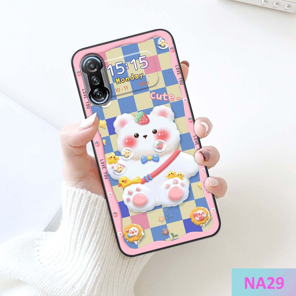 Ốp lưng Xiaomi Redmi K40 / K40 Pro / Gaming in hình gấu cute,bò sữa 3D cute dễ thương bảo vệ điện thoại.