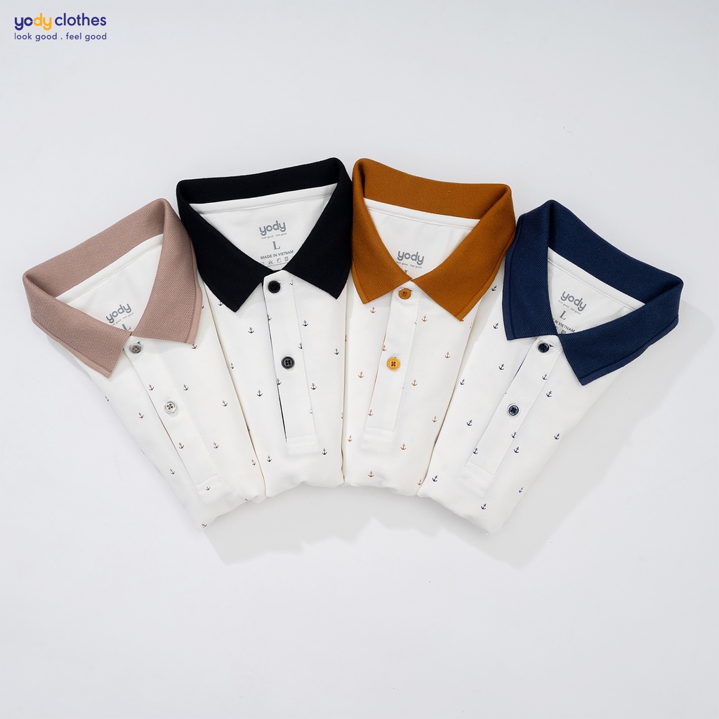 [Mã WABRYD221 giảm 10% đơn 250K] Áo thun polo nam YODY in hình mỏ neo, vải mắt chim thoáng mát APM4205 | BigBuy360 - bigbuy360.vn