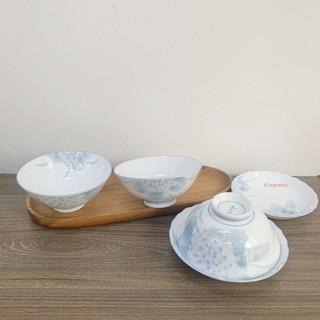 Bộ chén dĩa sứ Nhật sang hoa nho đơn giản nhưng tinh tế cho bếp thêm xinh