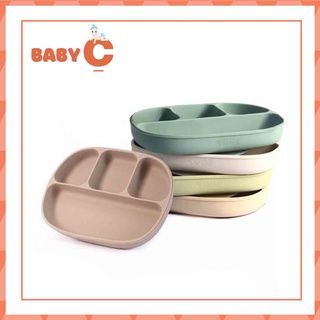 Khay ăn dặm Eco Silicon chính hãng ToBé Khay chống lật chia 4 ngăn rộng rãi, khoa học cho bé-BaByC