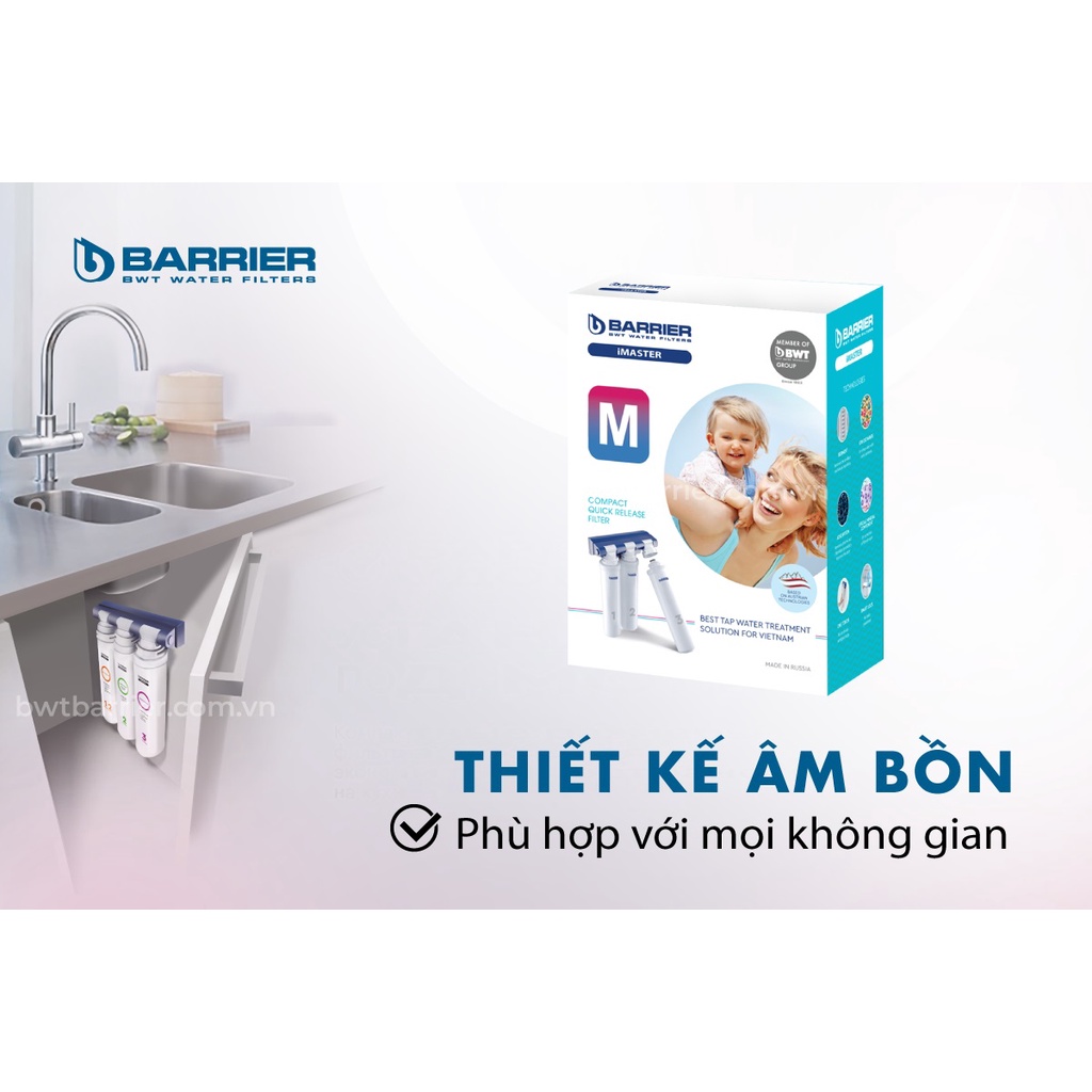 Bộ tiền xử lý nước BWT Barrier iMaster ion M - Bộ đôi hoàn hảo với máy lọc nước ion kiềm
